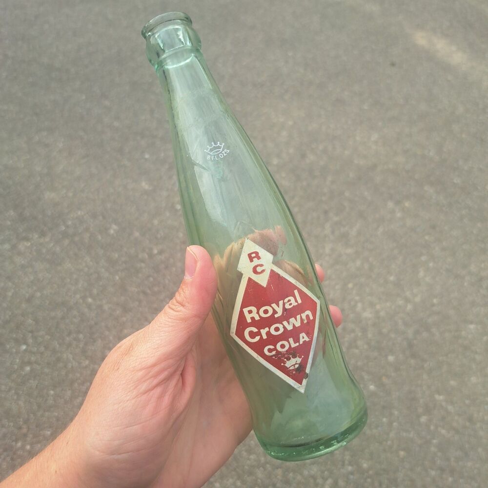 Vintage Royal Crown Cola RC Glass Pop Soda Bottle 8 FL Oz. 1950's 1954